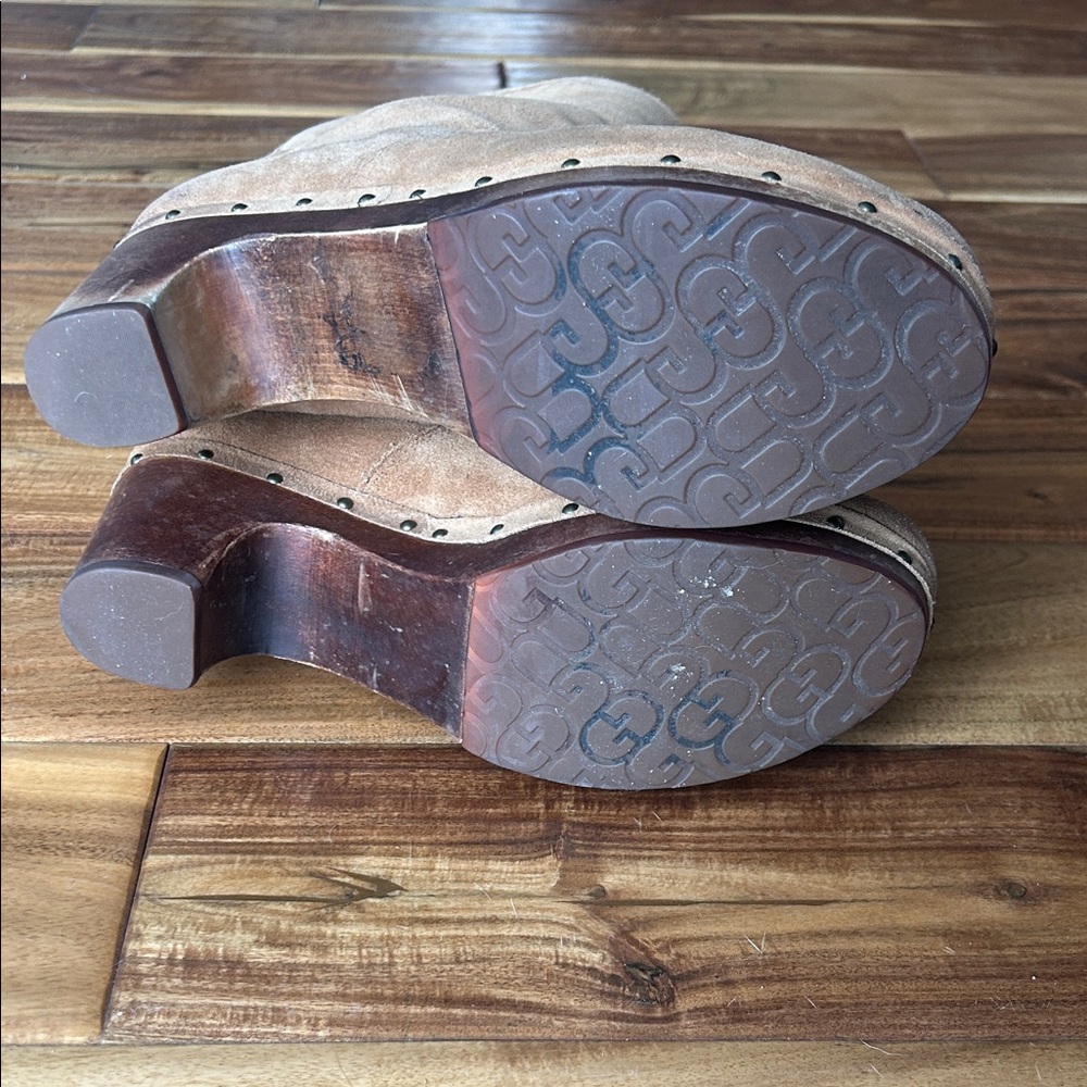 UGG Women's Brown Shearling Clogs - image 4